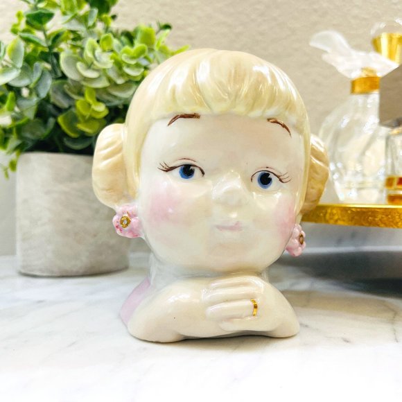 VTG little girl coin bank